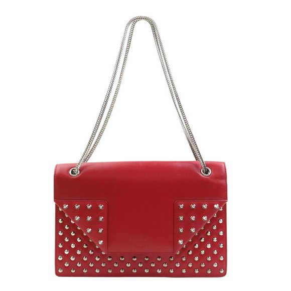 SAINT LAURENT Red Leather Shoulder Bag - Picture 1 of 5